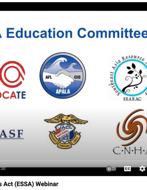 Screenshot of Every Student Succeeds Act (ESSA) Webinar